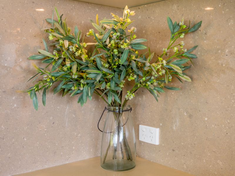 Fresh flowers adding a homely feel