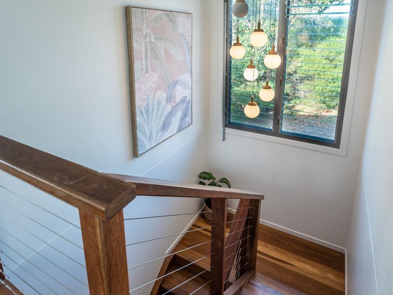 Stylish stairway with natural light