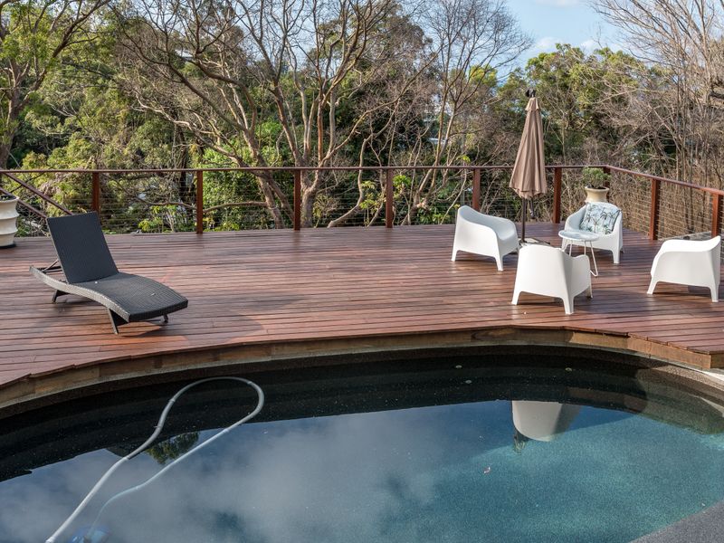 Pool deck for sunny lounging
