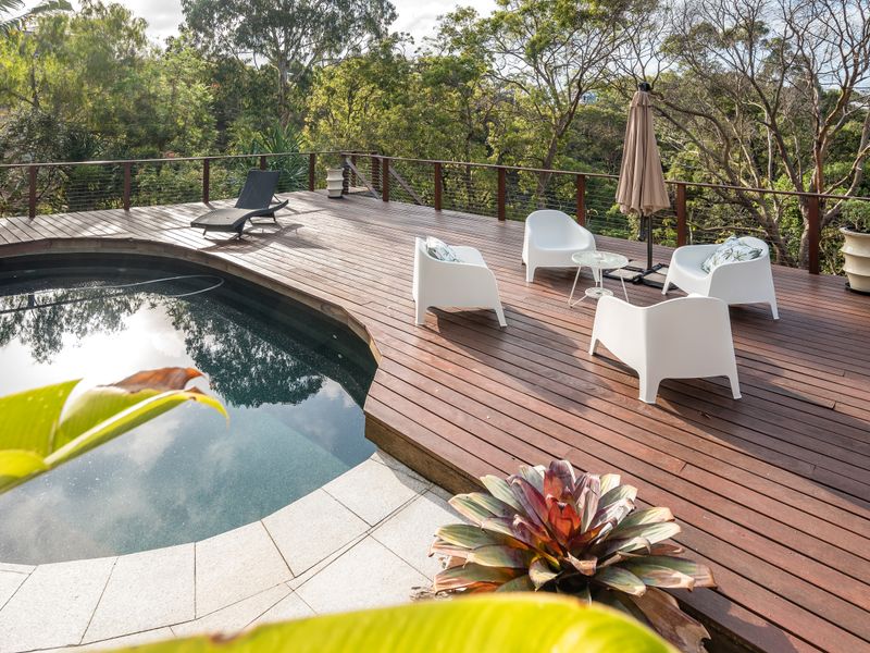 Sparkling pool perfect for warm days