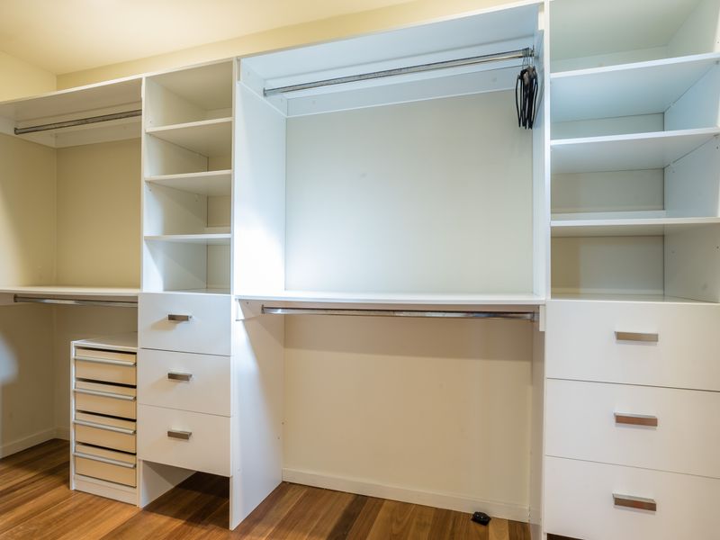 Walk-in wardrobe with ample storage