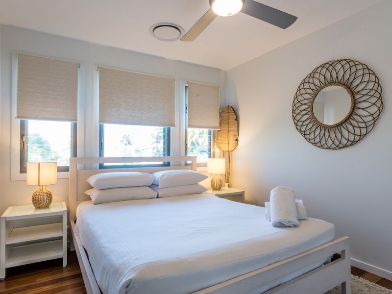 Cozy master bedroom with soft linens