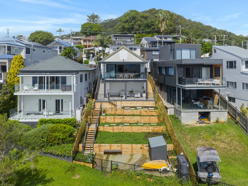 Private backyard and multi-level home