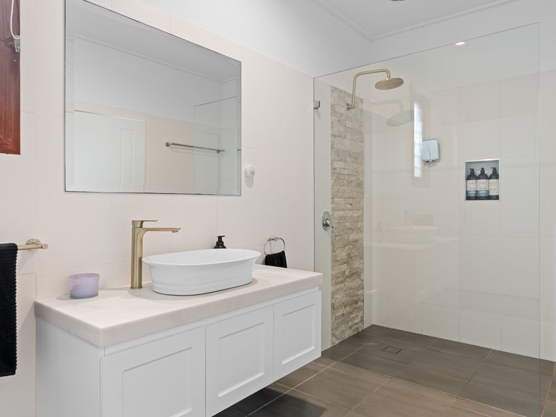 Contemporary bathroom with walk-in shower