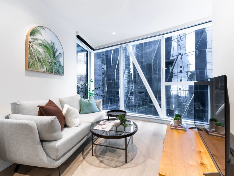 Bright and inviting living area with floor-to-ceiling windows