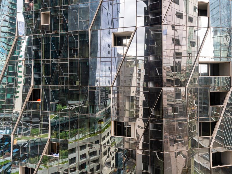 Striking city views from the apartment windows