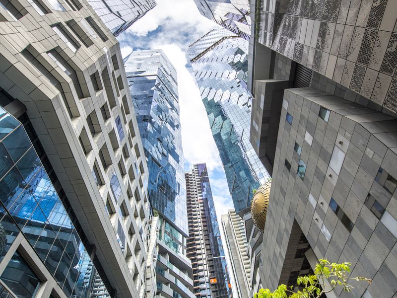 Architectural view of surrounding high-rises