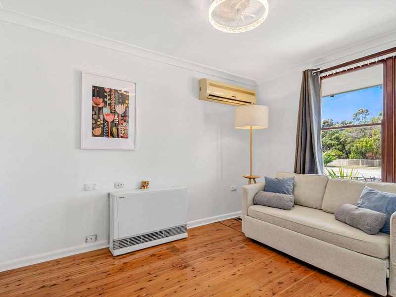 Cozy living room filled with natural light