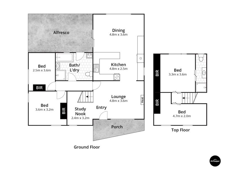 Floor plan for a clear view of the home’s spacious layout