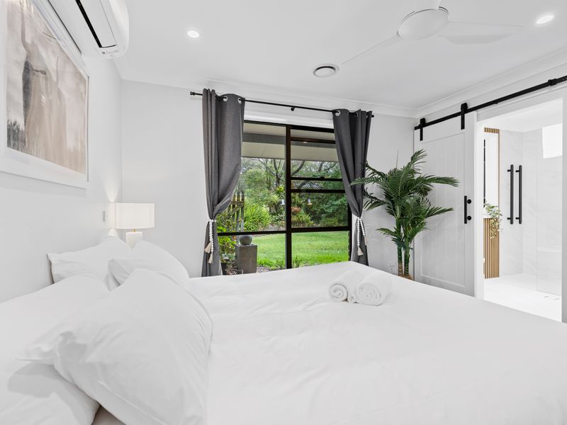 Calming bedroom retreat with soft natural tones