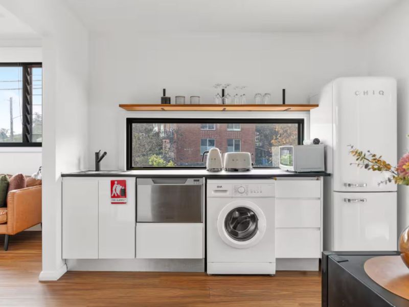 Practical kitchen with essential appliances