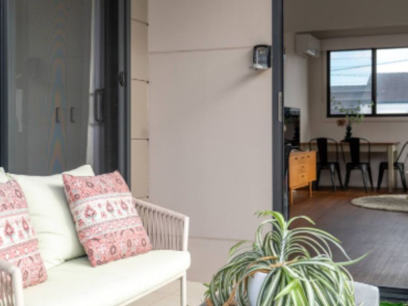 Balcony area connecting to the living space