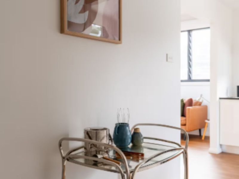 Minimalist dining area with chic details