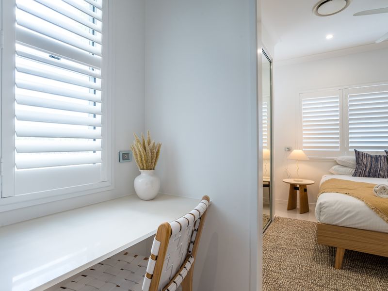 Bright study nook with natural light and calming tones.