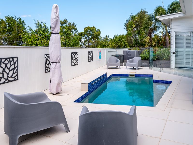 Refresh and relax by the private pool, perfect for lazy afternoons.