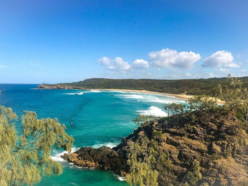 Panoramic water views from Mount Coolum