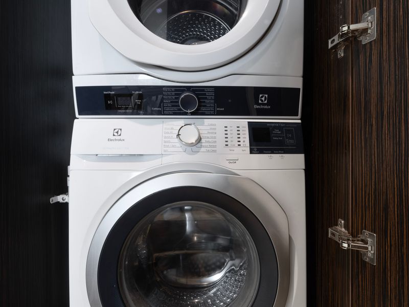 In-unit washer and dryer for guest convenience