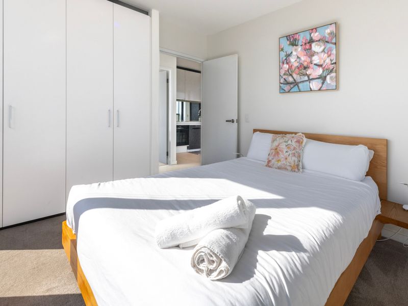 Comfortable bedroom with ample storage space