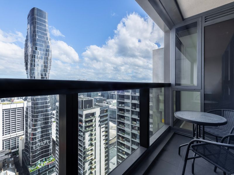 Private balcony with sweeping city views