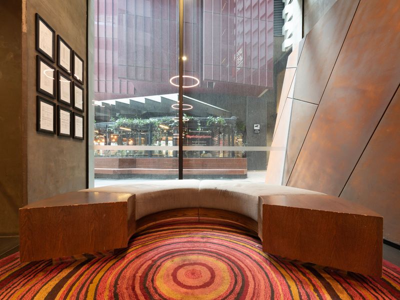 Communal lounge and dining area for guest use