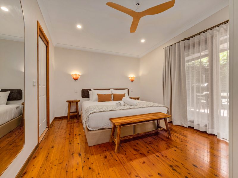 A calm, comfortable bedroom designed for a great night’s sleep.