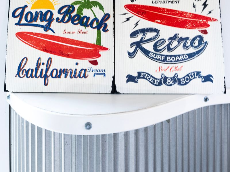 Retro wall art with a fun coastal twist.