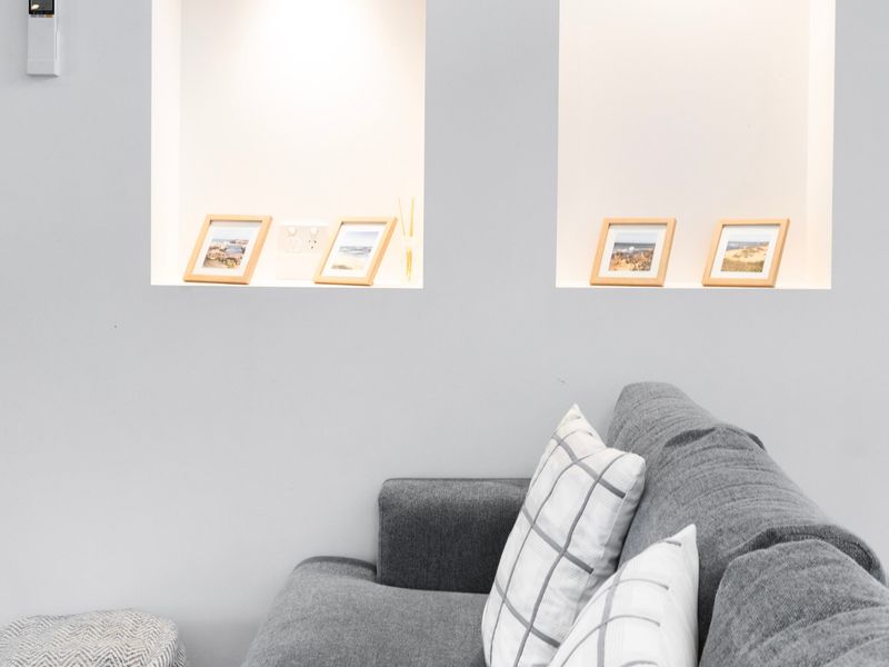 Cozy corner to unwind with a good book or movie.