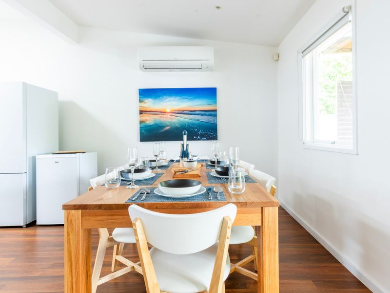 Stylish dining setup ideal for shared meals.