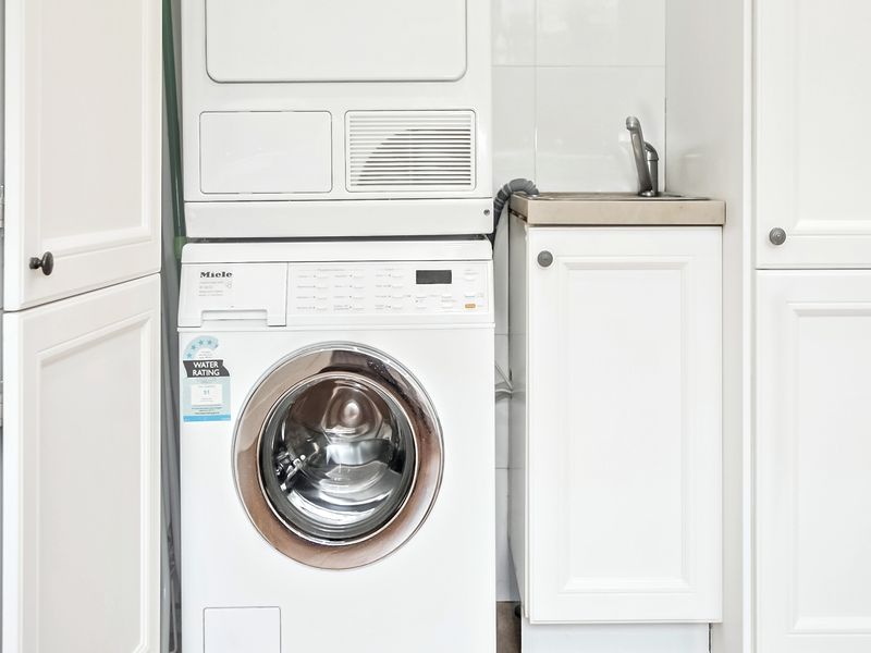 Laundry area with washer and dryer for your convenience