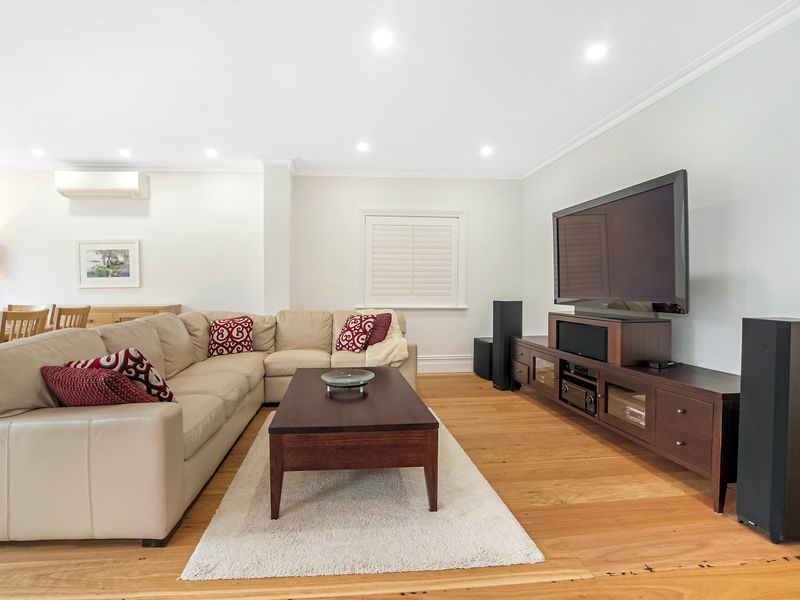 Cozy lounge with TV and comfortable seating