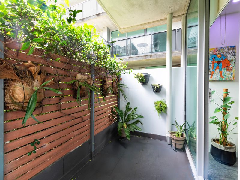 Charming courtyard lined with lush greenery — perfect for morning coffee or an evening unwind.