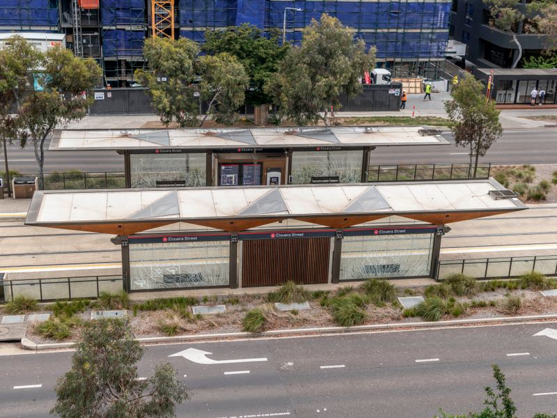 Prime location directly opposite the light rail for easy city access