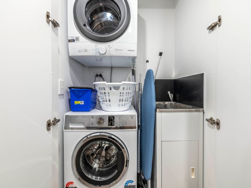 In-unit washer and dryer for convenient extended stays