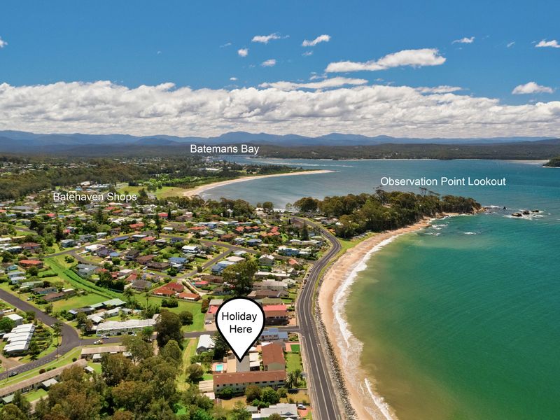 Aerial view showcasing the property’s location near the beach.
