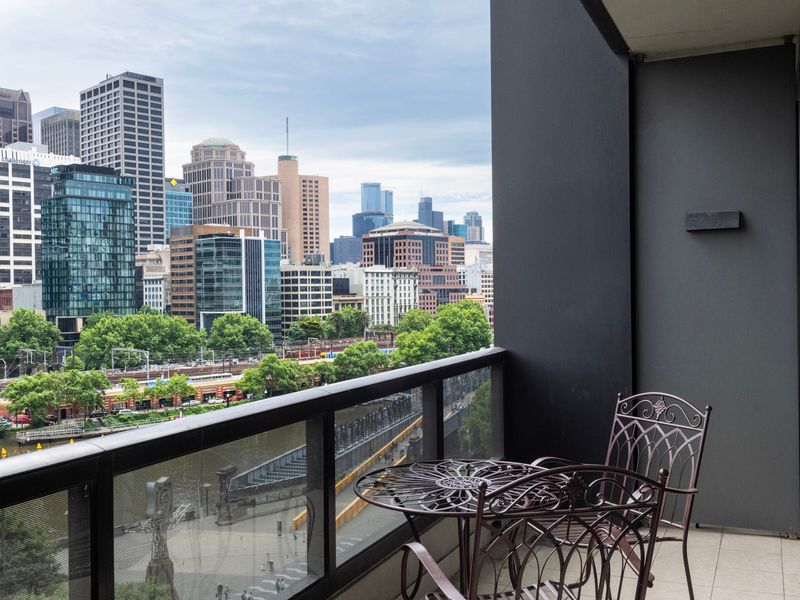 Private balcony with outdoor seating