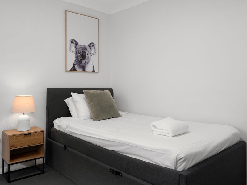 Beautifully styled bedroom for a restful stay.