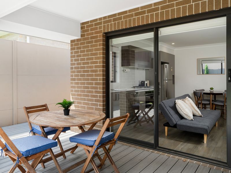 Relax and dine outdoors in comfort.