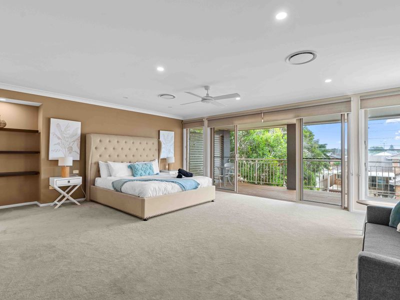 Spacious bedroom with a warm and welcoming feel