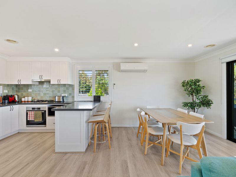 Stylish open-plan kitchen and dining area