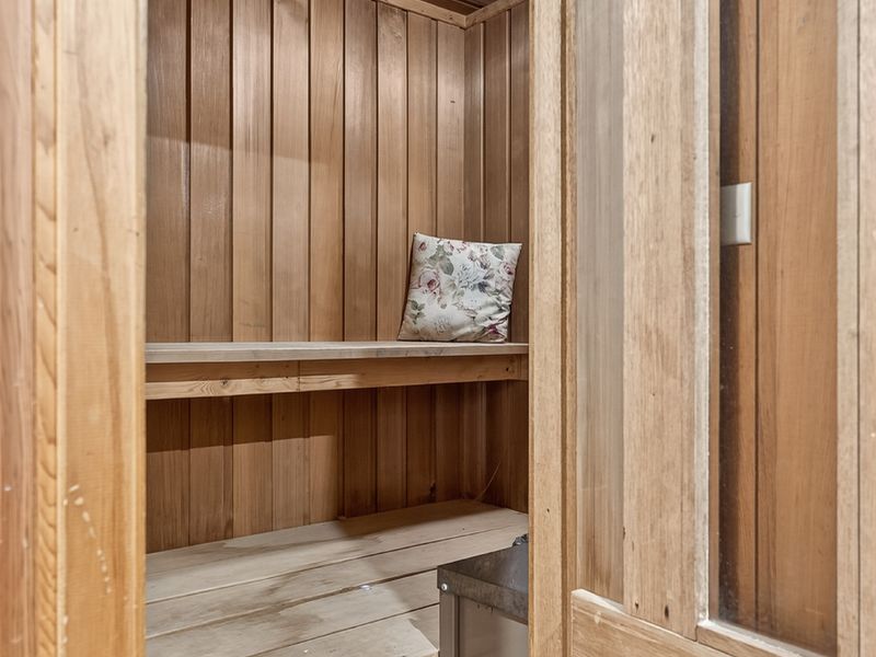 Relax and unwind in your private sauna.