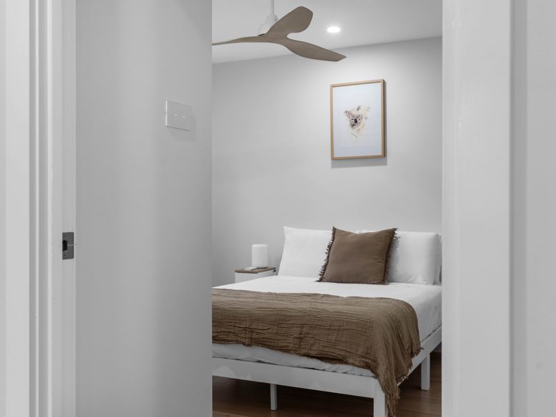 Cozy linens and calming tones