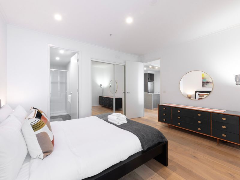 Well-appointed bedroom with a private ensuite bathroom