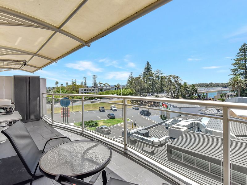 Private balcony with seating and views over the park and water