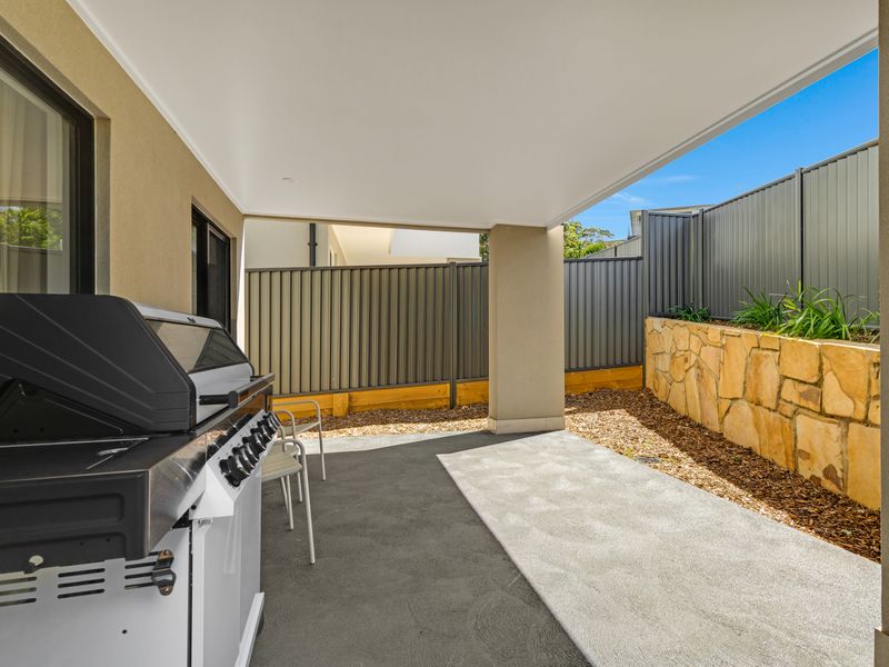 Private courtyard with built-in BBQ area