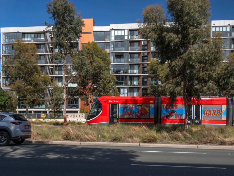 Convenient location with tram access just steps away.