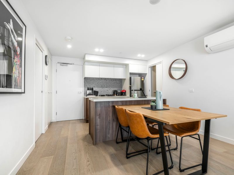 Bright dining area ideal for meals or remote work