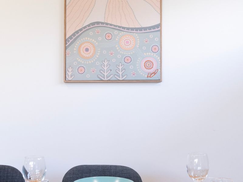 Modern wall art adding a stylish touch
