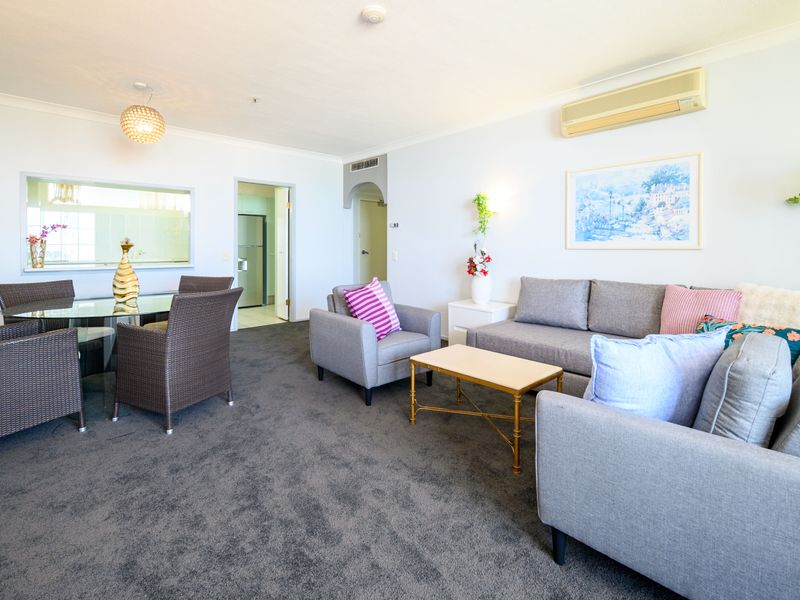 Open-plan dining and living area ideal for group meals.