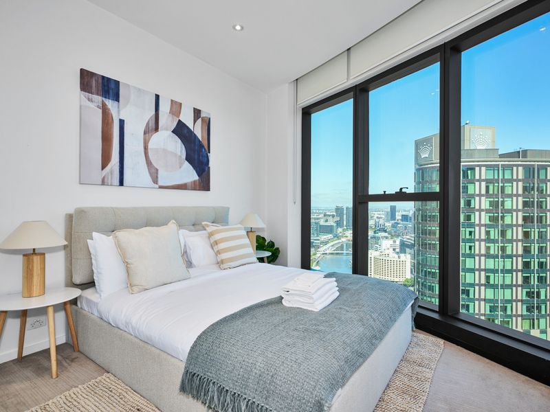 Cozy bedroom filled with natural light