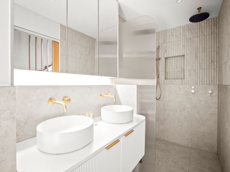 Bathroom with minimalist design and premium fittings